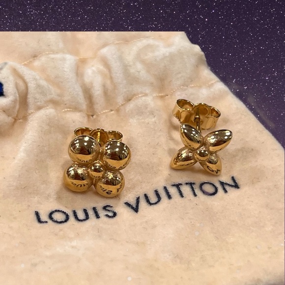 Louis Vuitton Baby Blooms Pierced Earrings - Picture 1 of 7